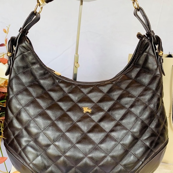 Burberry Quilted Hand bag- chocolate - Picture 3 of 9